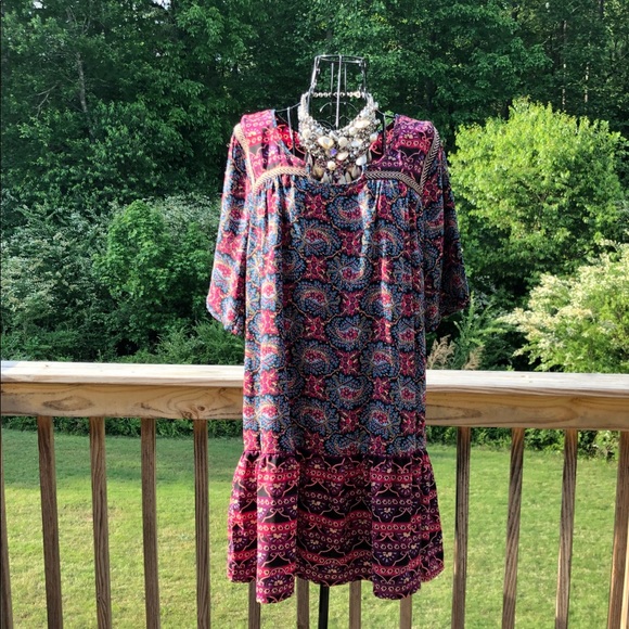 Dresses & Skirts - EUC Women’s Bohemian Chic Purple Multi SZ Large
